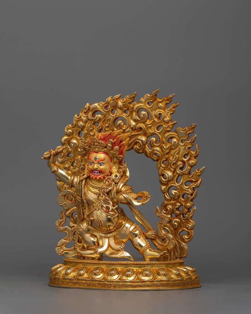 Vajrapani Buddhist Wrathful Deity  for Buddhist Altar |  Vajra Thunderbolt Holder Statue