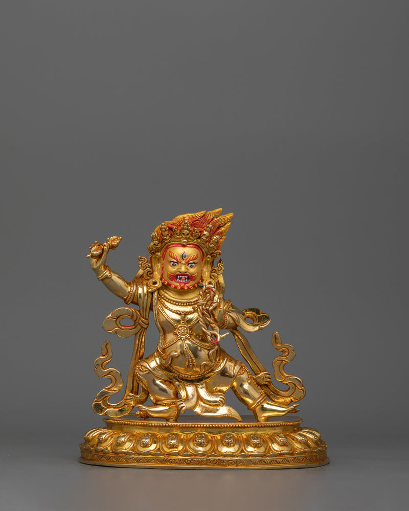 Vajrapani Buddhist Wrathful Deity  for Buddhist Altar |  Vajra Thunderbolt Holder Statue