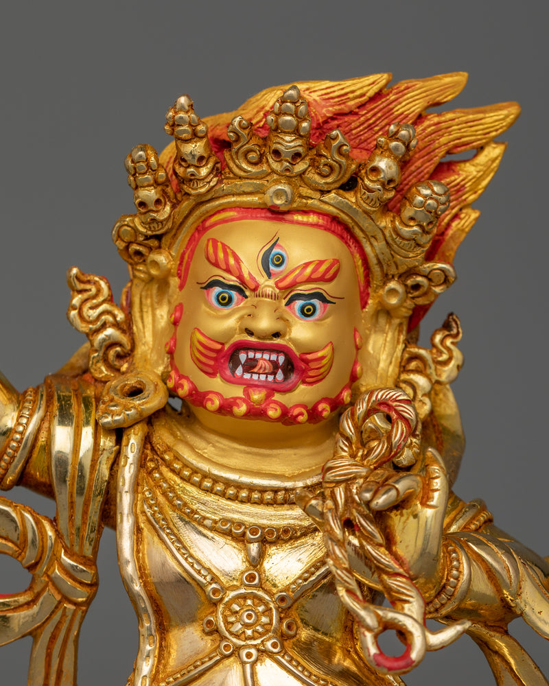 Vajrapani Buddhist Wrathful Deity  for Buddhist Altar |  Vajra Thunderbolt Holder Statue