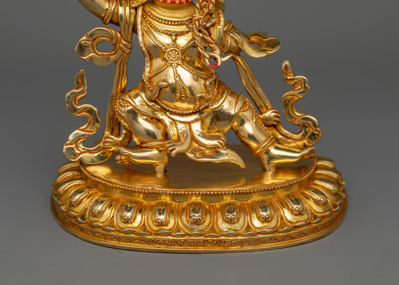 Vajrapani Buddhist Wrathful Deity  for Buddhist Altar |  Vajra Thunderbolt Holder Statue