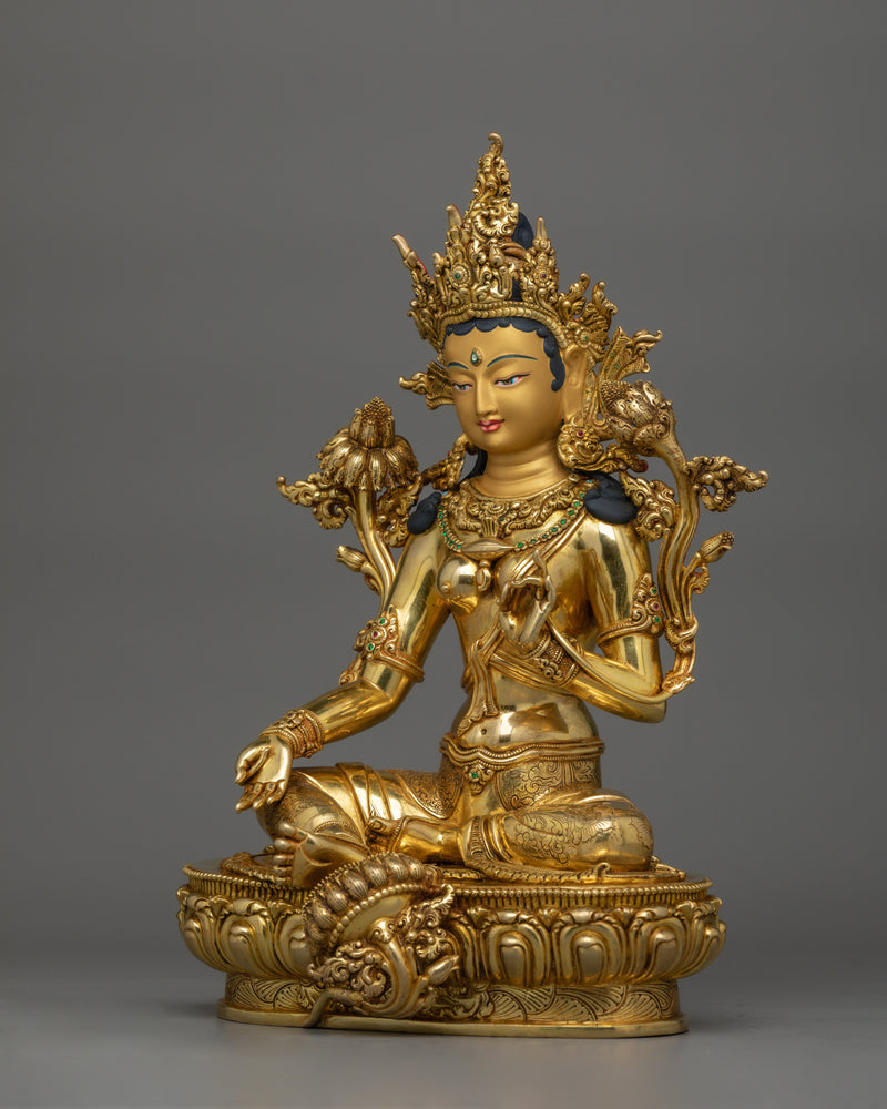 Goddess Syamatara Sculpture | The Compassionate Protector