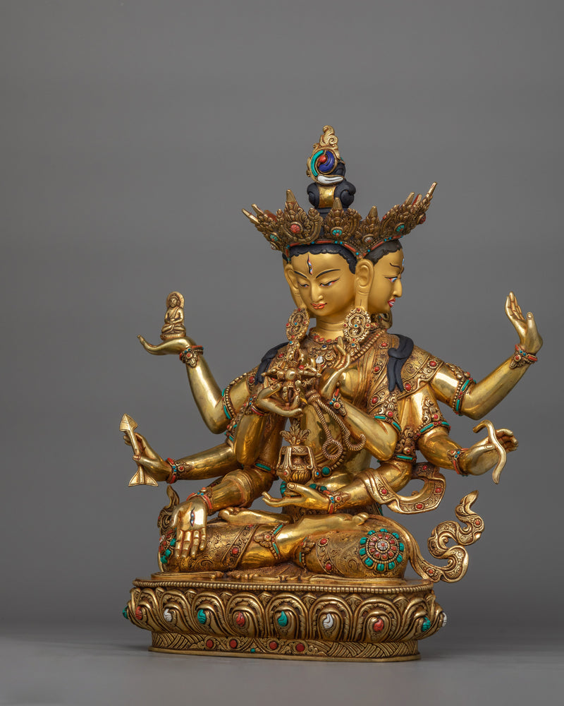 Tibetan Buddhism Ushnisaviajaya Sacred Sculpture | Himalayan Traditional Dakini Art