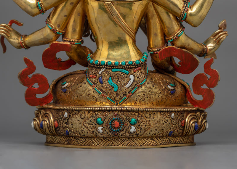 Tibetan Buddhism Ushnisaviajaya Sacred Sculpture | Himalayan Traditional Dakini Art