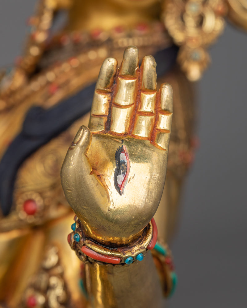 Tibetan Buddhism Ushnisaviajaya Sacred Sculpture | Himalayan Traditional Dakini Art