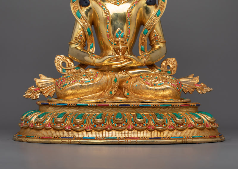 Buddhist Deities with Gemstone Detailing | Six Bodhisattva Sculpture Set