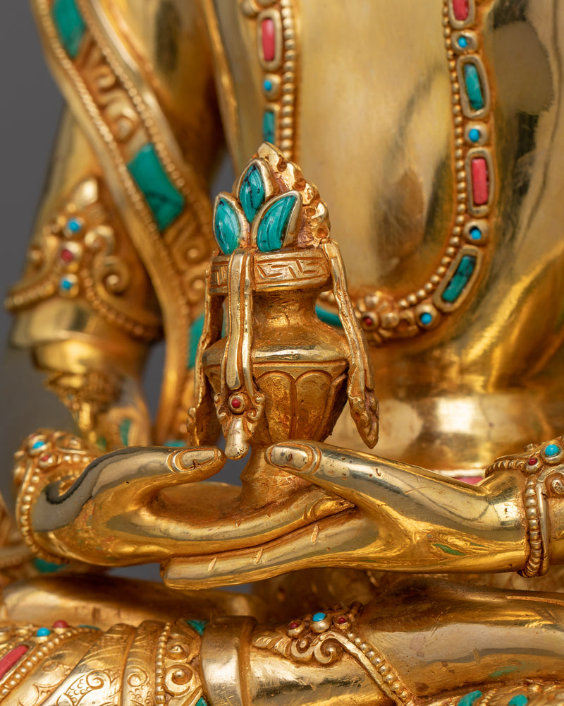 Amitayus Buddha of Infinite Life Statuette | Longevity and Spiritual Abundance