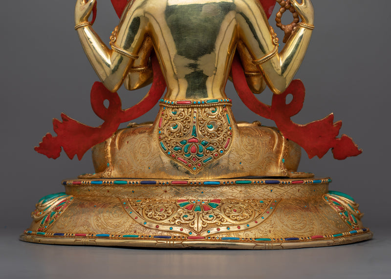 Bodhisattva of Compassion Chenrezig Sculpture | Himalayan Sacred Artwork