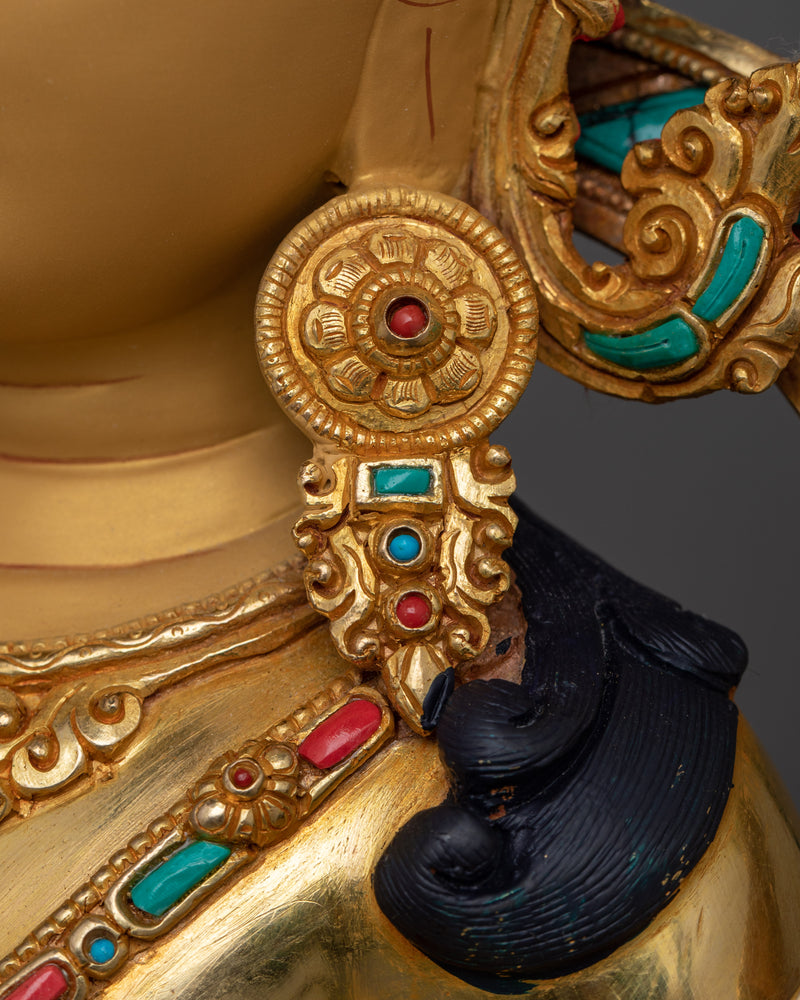 Deity of Purification and Wisdom | 24K Gold-Gilded Vajrasattva Statue