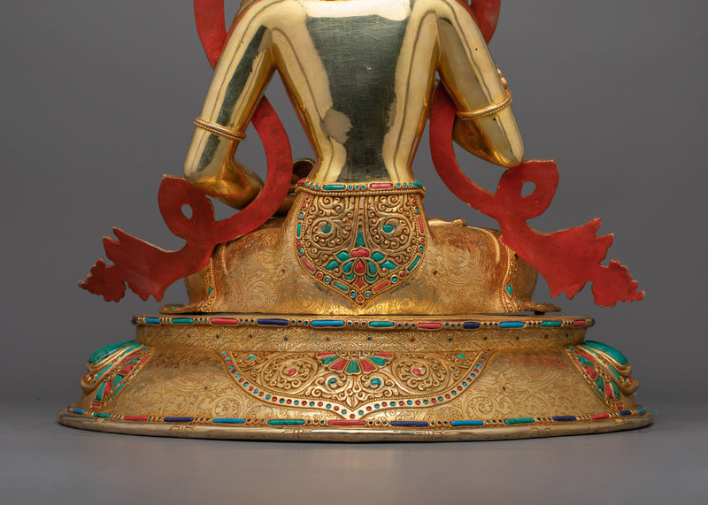 Deity of Purification and Wisdom | 24K Gold-Gilded Vajrasattva Statue