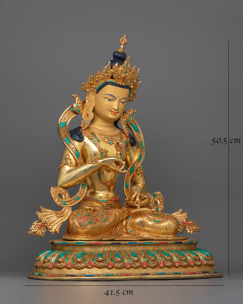 Buddhist Deities with Gemstone Detailing | Six Bodhisattva Sculpture Set