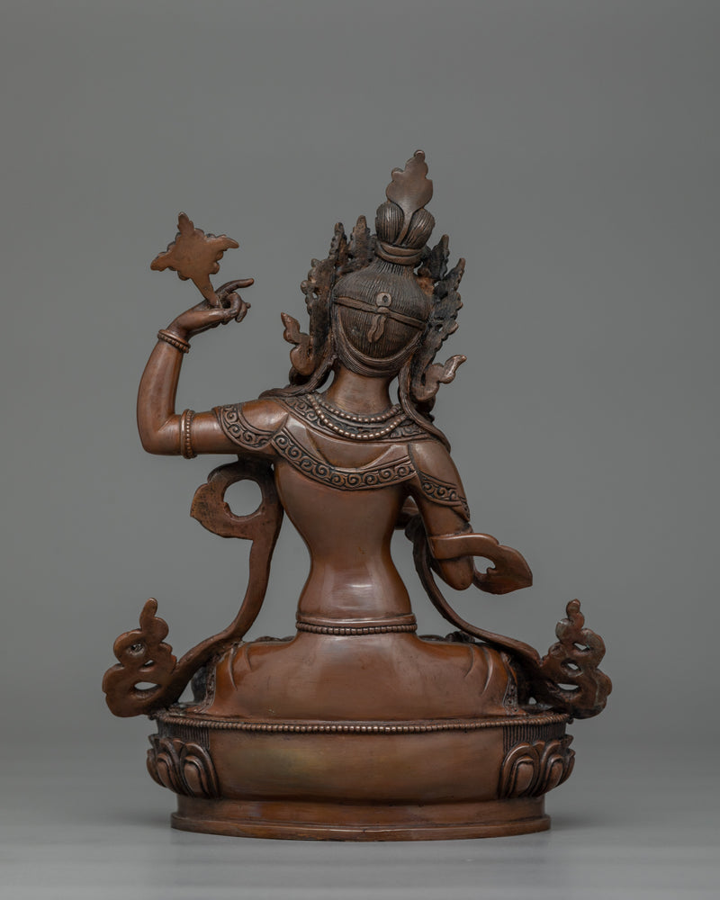 Handcrafted Achi Chokyi Drolma Statue | Oxidized Copper Dakini Artwork