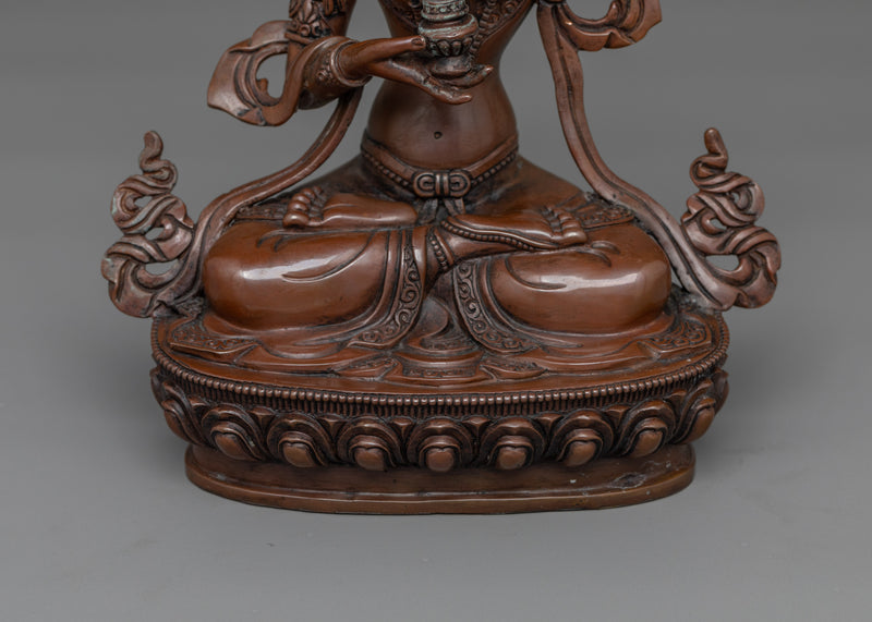 Handcrafted Achi Chokyi Drolma Statue | Oxidized Copper Dakini Artwork