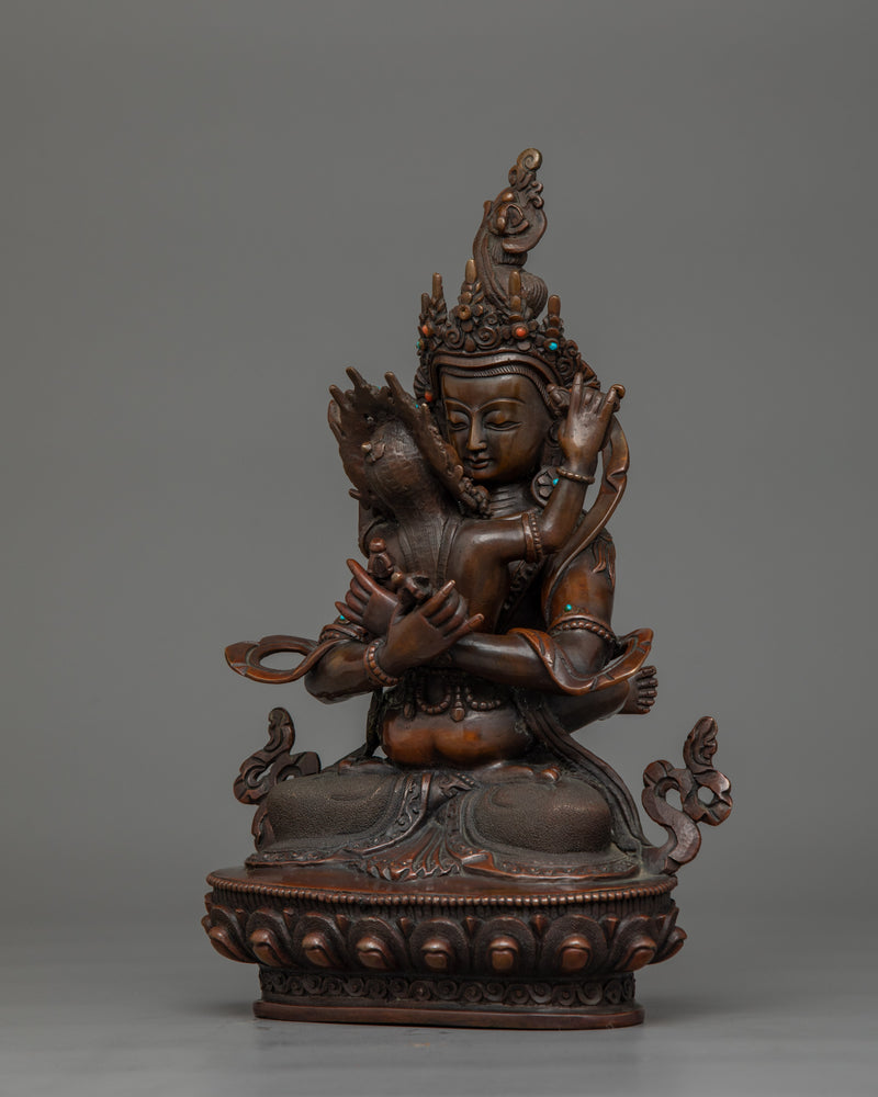 Handcrafted Vajradhara with Consort Statue | Dharma Buddha