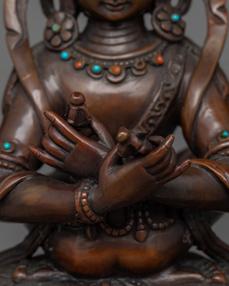 Handcrafted Vajradhara with Consort Statue | Dharma Buddha