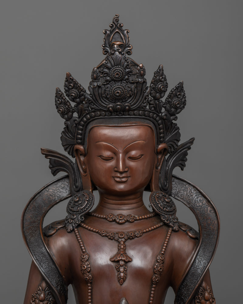 Buddha of Infinite Life Amitayus Statue | Traditional Nepalese Artwork