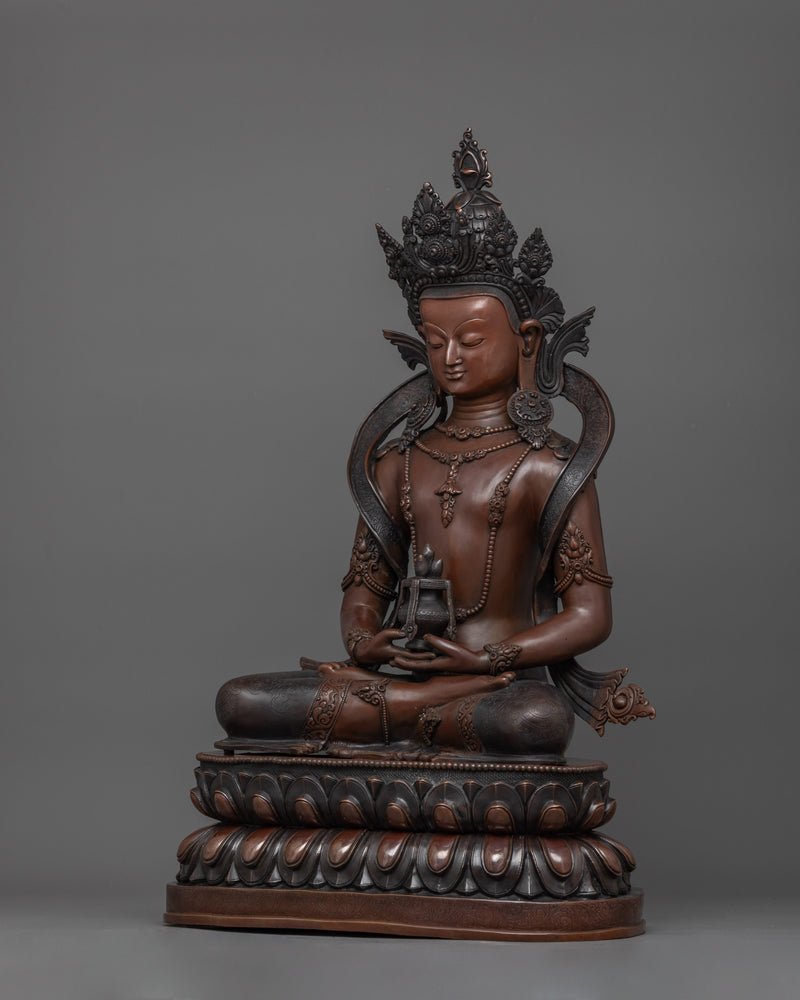 Buddha of Infinite Life Amitayus Statue | Traditional Nepalese Artwork