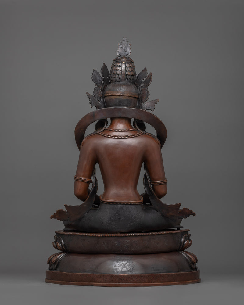 Buddha of Infinite Life Amitayus Statue | Traditional Nepalese Artwork