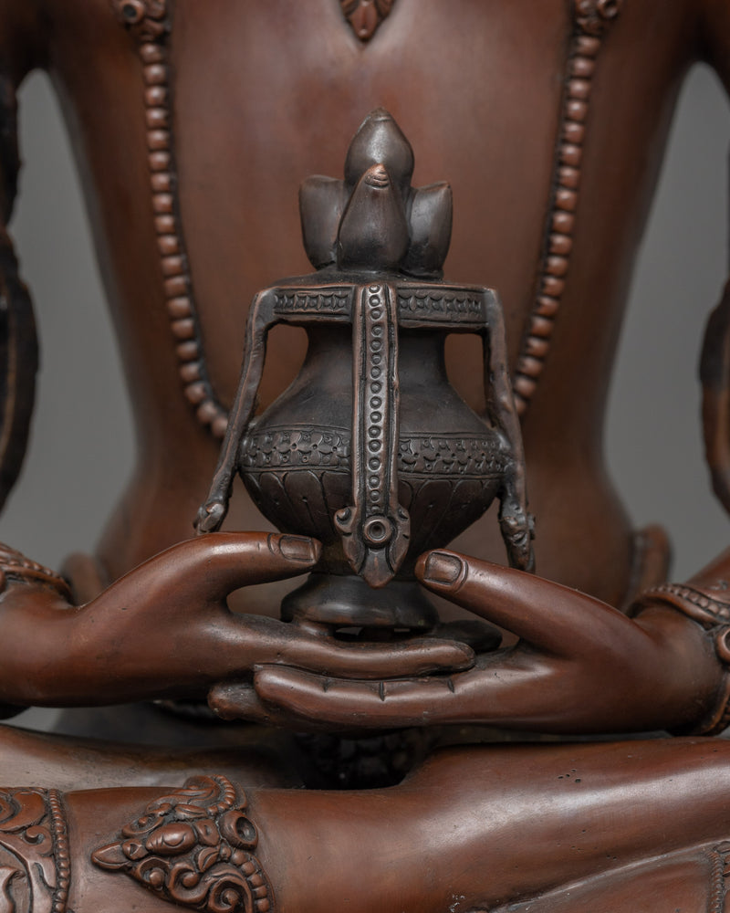 Buddha of Infinite Life Amitayus Statue | Traditional Nepalese Artwork