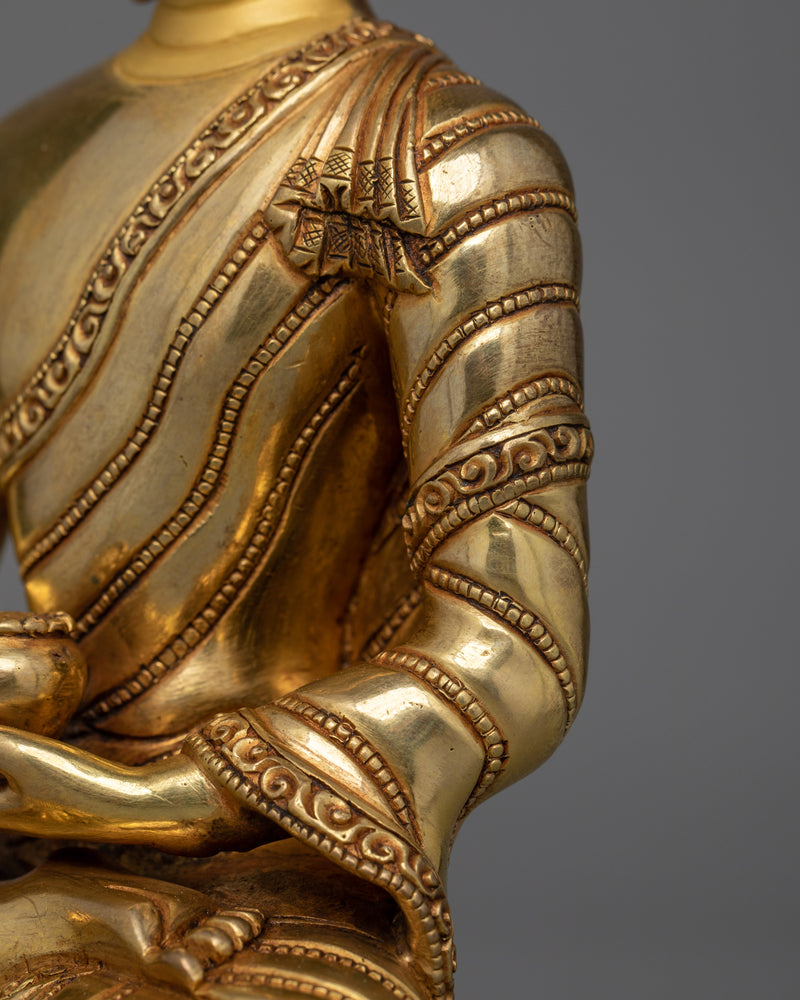 Peaceful Buddha Shakyamuni With Halo | Symbol of mindfulness practice