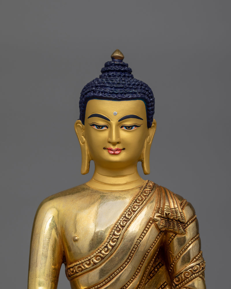 Peaceful Buddha Shakyamuni With Halo | Symbol of mindfulness practice