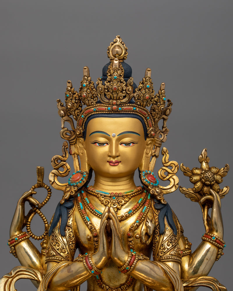 Bodhisattva Statue Chenrezig | Perfect for Meditation and Devotion