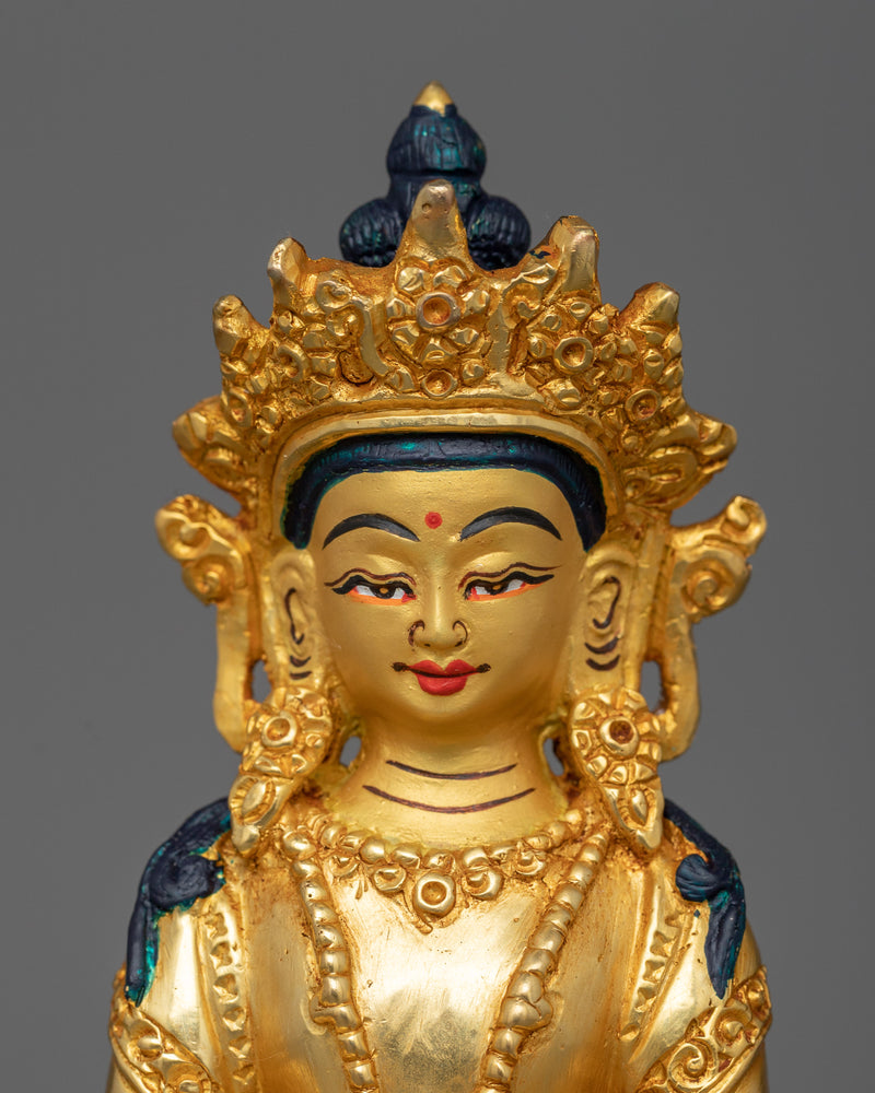 Amitayus Savior Buddha Deity of Endless Life Sculpture | Protector of Longevity and Health