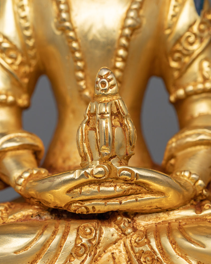 Amitayus Savior Buddha Deity of Endless Life Sculpture | Protector of Longevity and Health