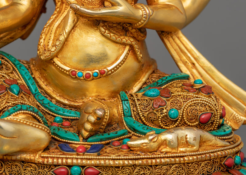 Revered Deity Lord Ganesha Filigiri Art Statue | Himalaya Nepal Lord Ganpati Idol