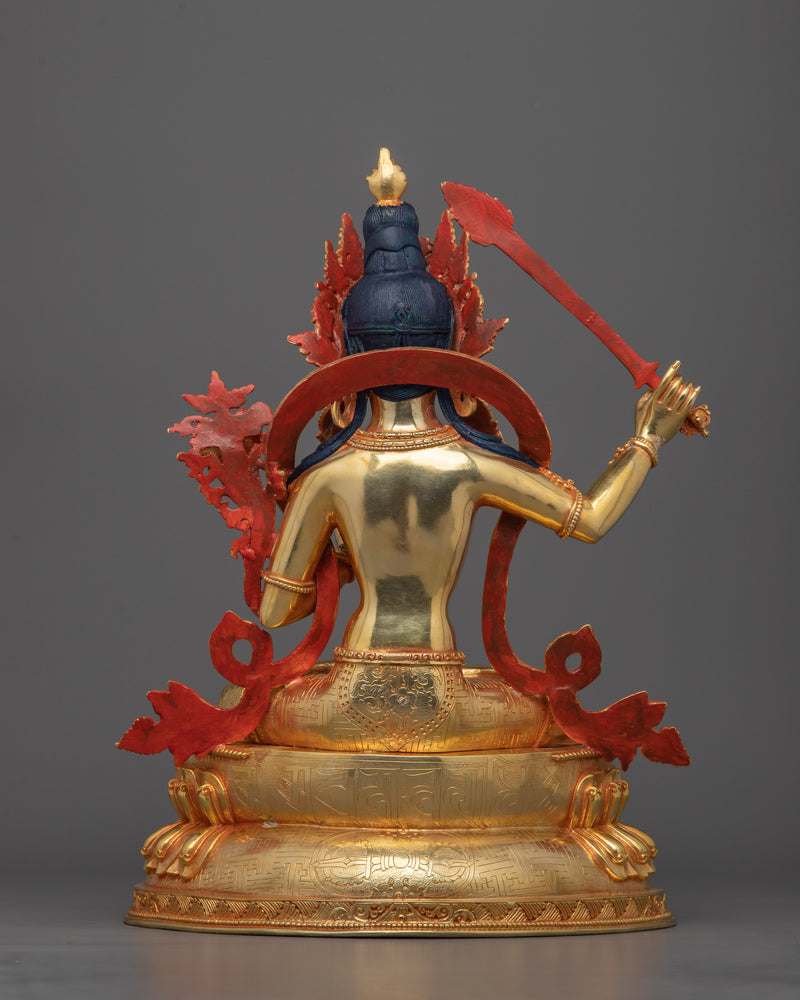 Manjushri Bodhisattva of Intellectual Clarity Figurine | Symbol of Wisdom and Knowledge