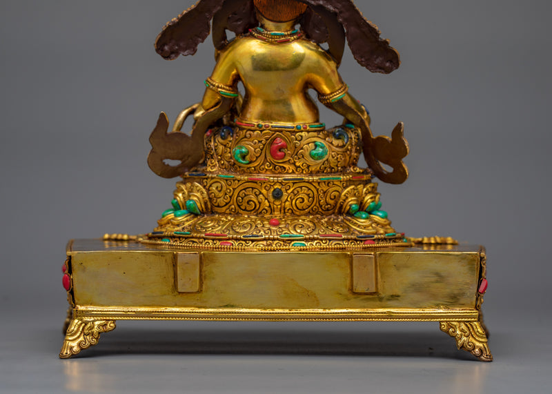 The Deity of Wealth and Good Fortune Dzambhala Figurine  | Buddhist Hand-carved Art