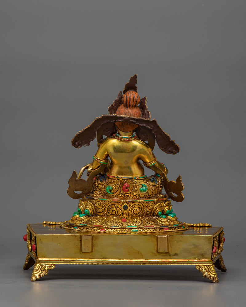 The Deity of Wealth and Good Fortune Dzambhala Figurine  | Buddhist Hand-carved Art