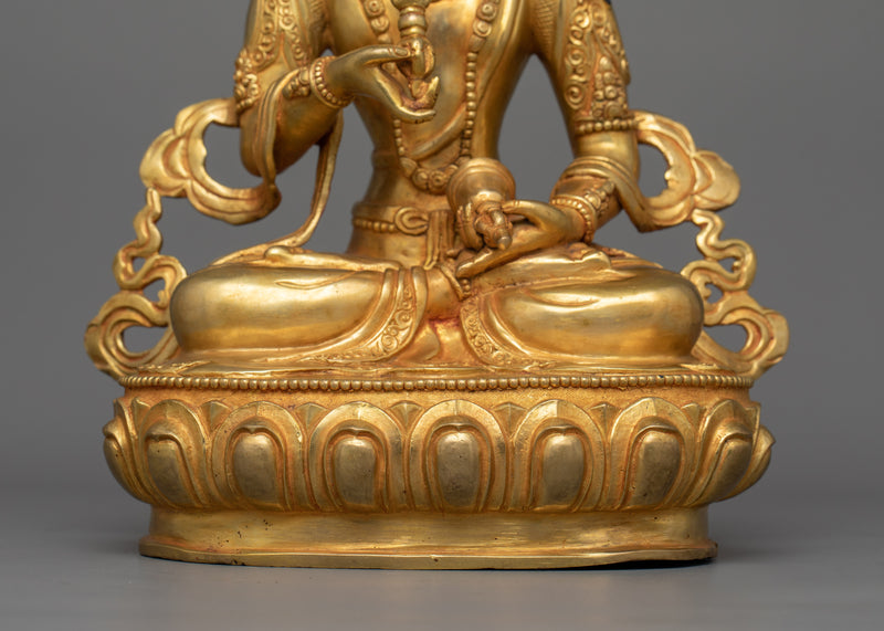 Tibetan Buddhist Deity Dorje Sempa Sculpture | Purification Bodhisattva Vajrasattva Figurine