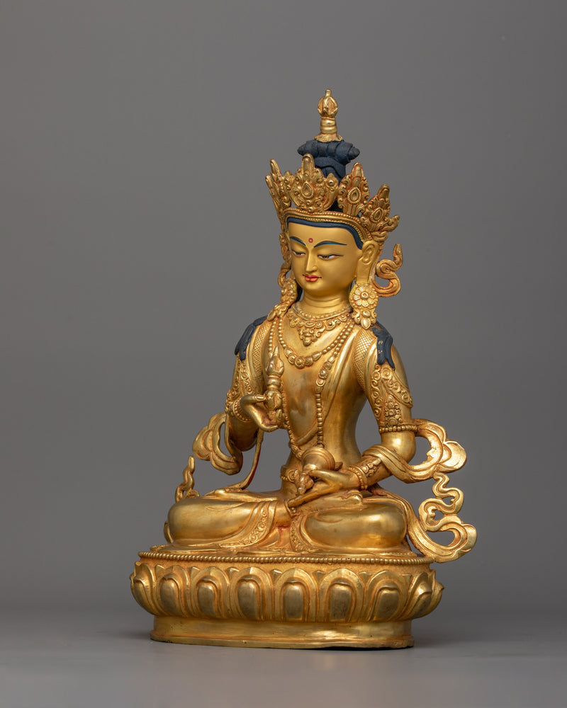 Tibetan Buddhist Deity Dorje Sempa Sculpture | Purification Bodhisattva Vajrasattva Figurine