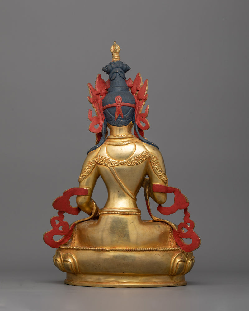 Tibetan Buddhist Deity Dorje Sempa Sculpture | Purification Bodhisattva Vajrasattva Figurine