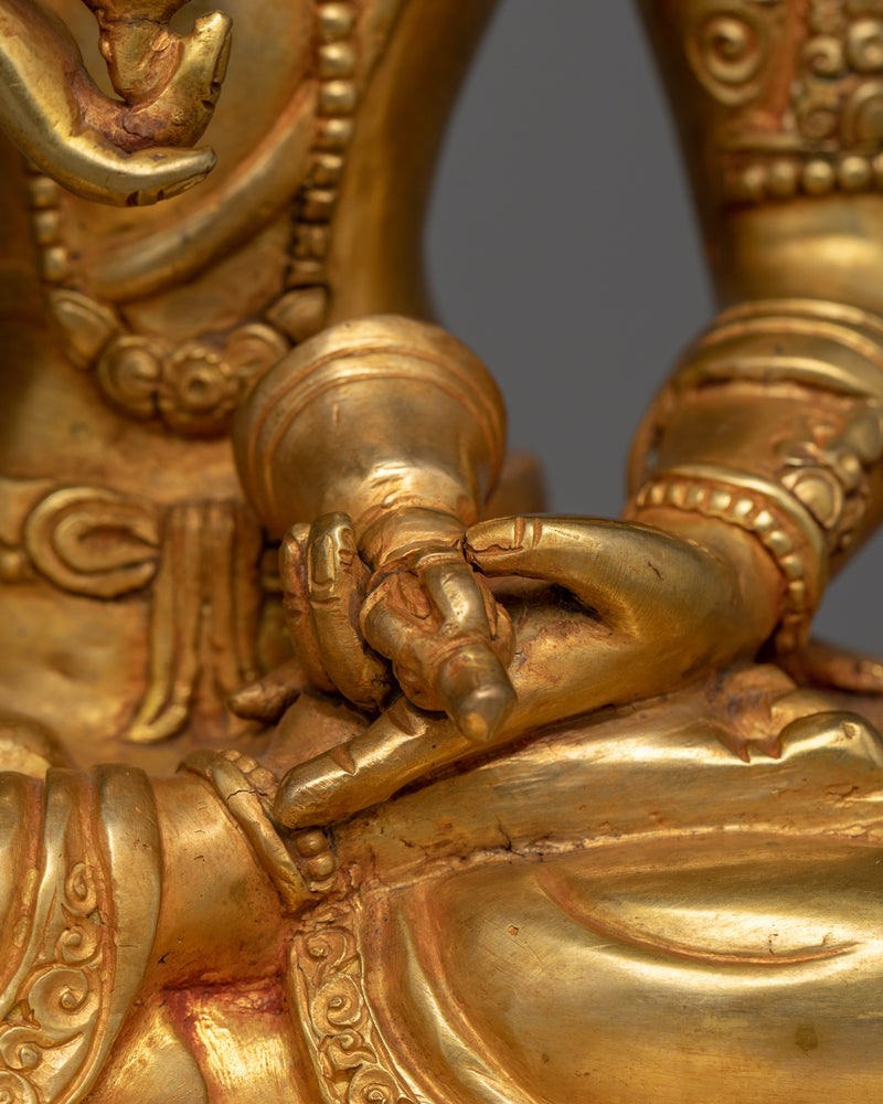 Tibetan Buddhist Deity Dorje Sempa Sculpture | Purification Bodhisattva Vajrasattva Figurine