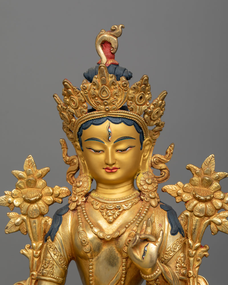 Feminine Energy White Tara Statue | Mother of all Buddhas