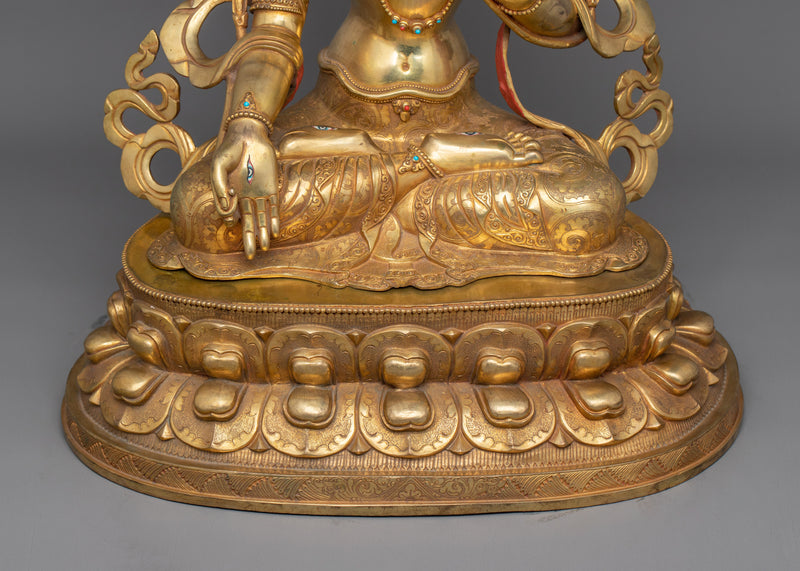 White Tara Goddess of Longevity Sculpture | Healing, Compassion, and Long-Life