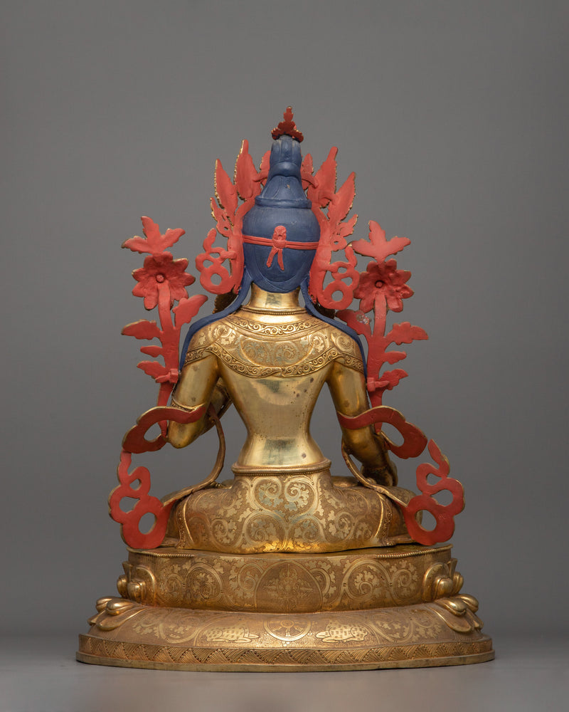 White Tara Goddess of Longevity Sculpture | Healing, Compassion, and Long-Life