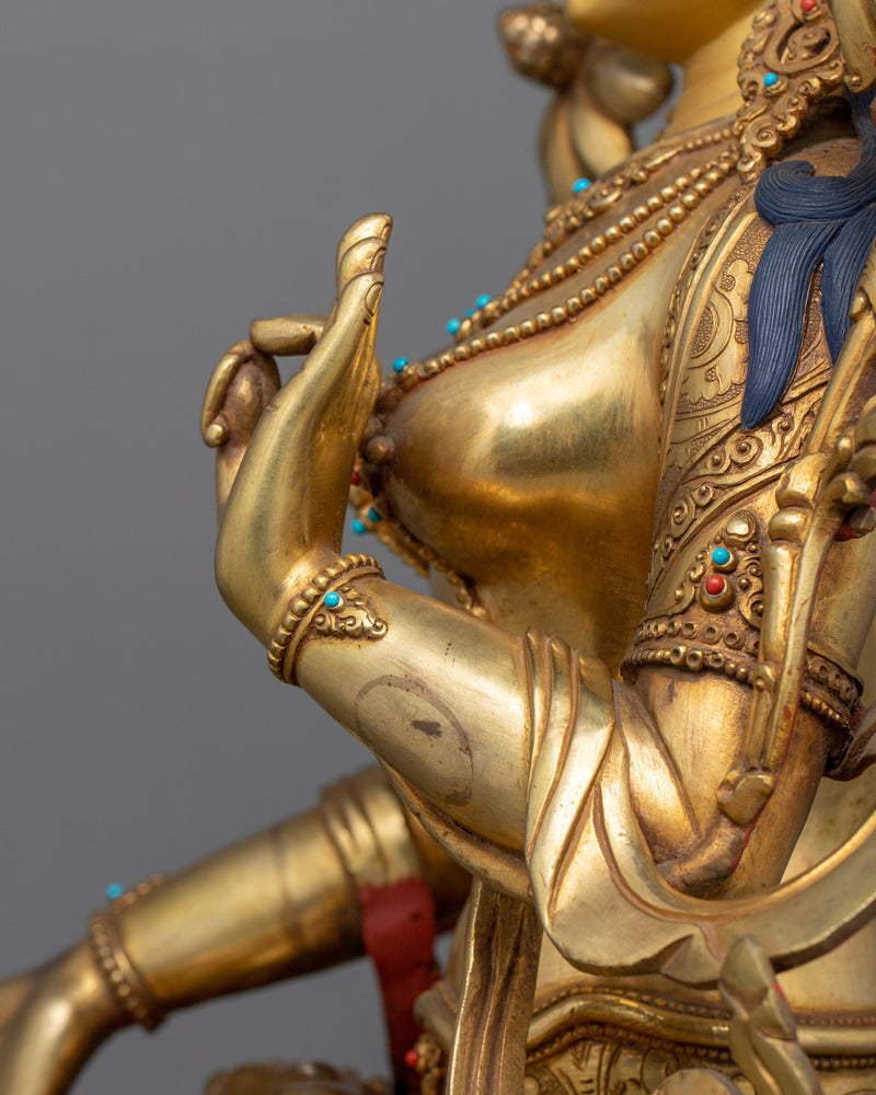 White Tara Goddess of Longevity Sculpture | Healing, Compassion, and Long-Life