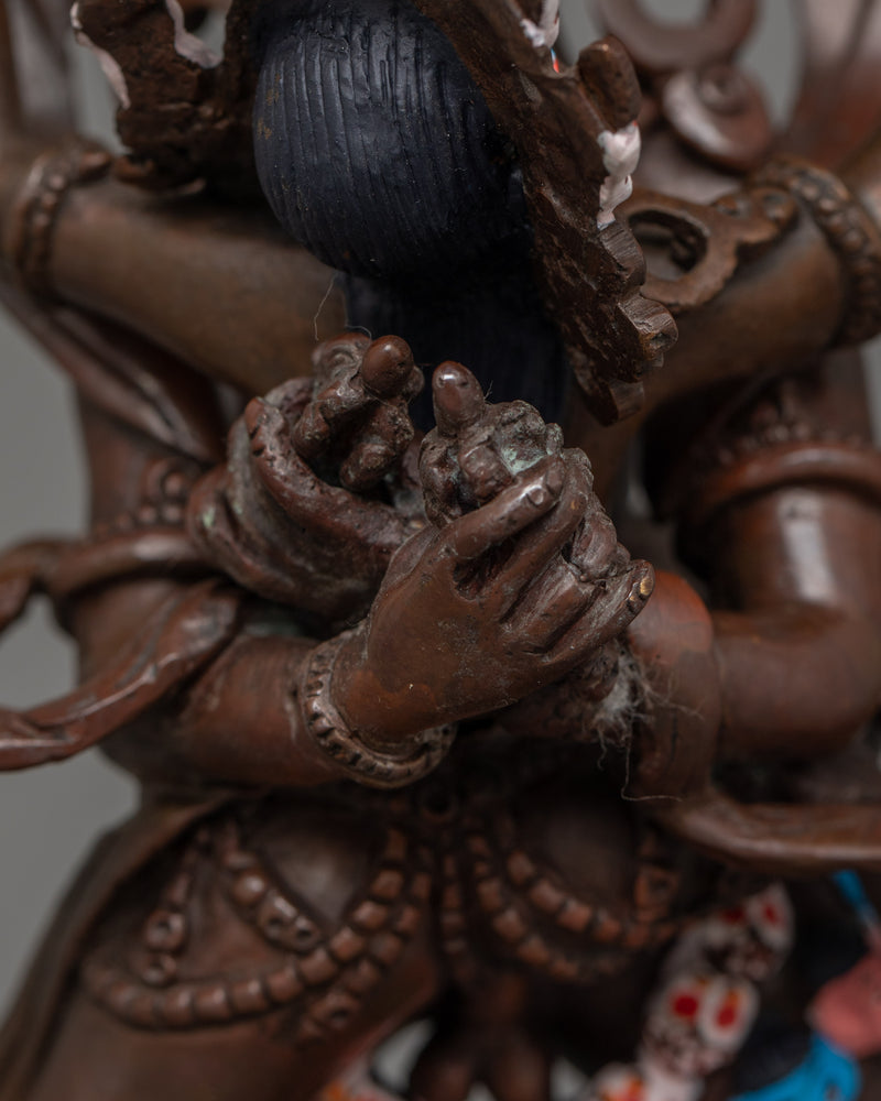 Tantric Deity Chakrasamvara Statue | Vajrayana Rituals Wrathful Deity