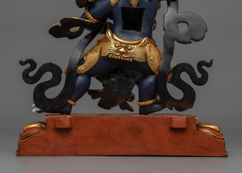 Wrathful Black Manjushri With Halo | The Fierce Embodiment of Wisdom