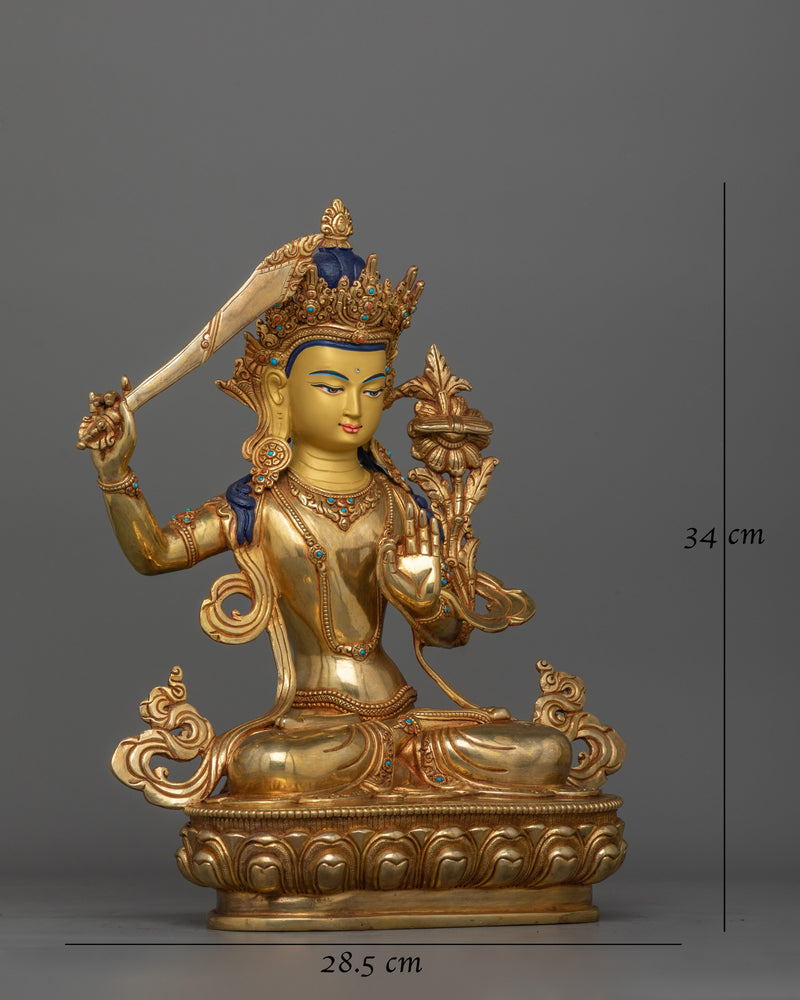 youthful-manjushri-sculpture-holder-of-the-prajnaparamita-sutra