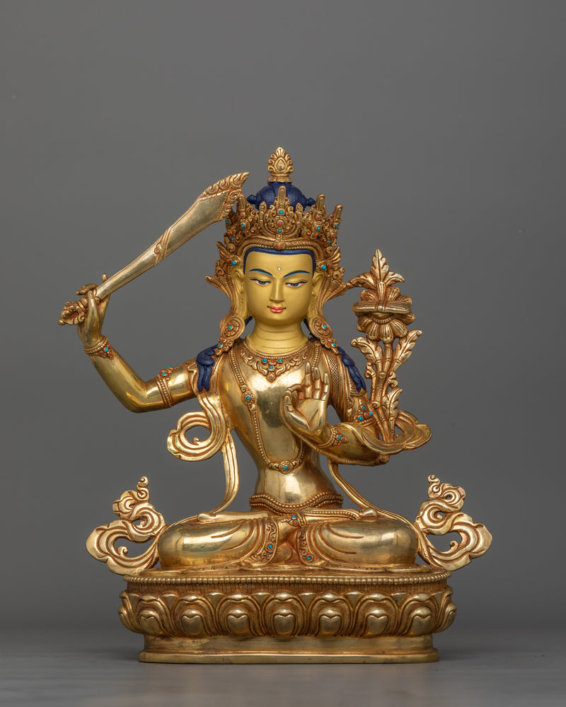 youthful-manjushri-sculpture-holder-of-the-prajnaparamita-sutra