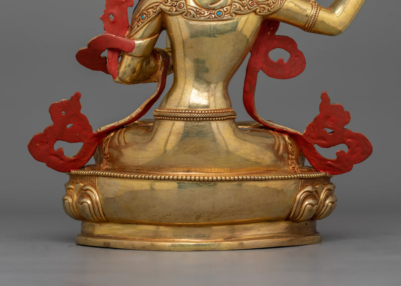 Youthful Manjushri Sculpture "Holder of The Prajnaparamita Sutra" | Teacher of the Buddhas