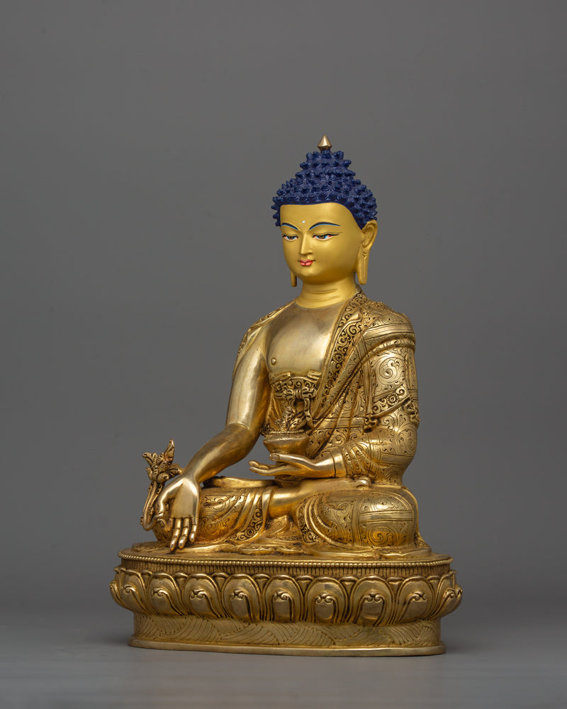 Bhaishajyaguru Tibetan Healing Buddha Sculpture | Sangye Menla Lord of Medicine