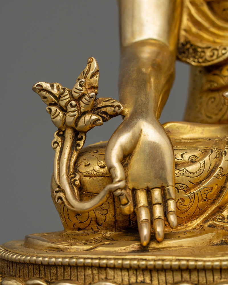 Bhaishajyaguru Tibetan Healing Buddha Sculpture | Sangye Menla Lord of Medicine