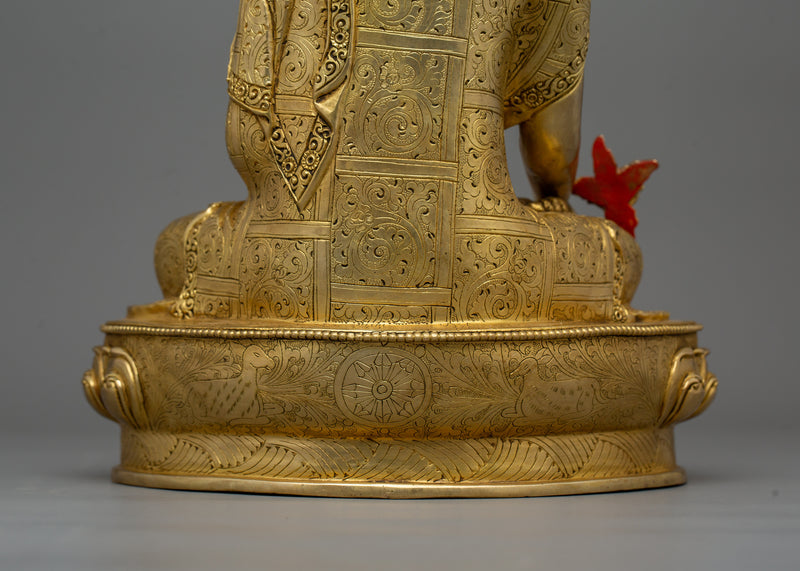 Bhaishajyaguru Tibetan Healing Buddha Sculpture | Sangye Menla Lord of Medicine