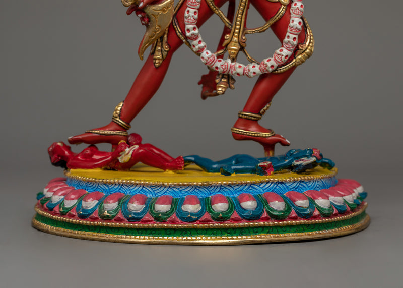 Tantric Deity Sculpture of Vajrayogini | Handcrafted 24K Gold Gilded