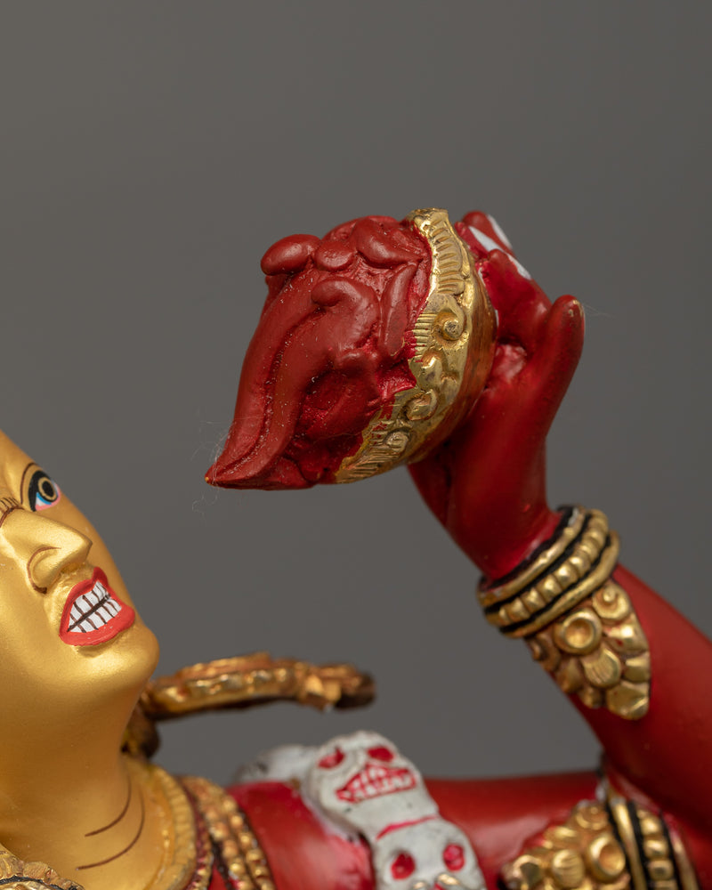 Tantric Deity Sculpture of Vajrayogini | Handcrafted 24K Gold Gilded