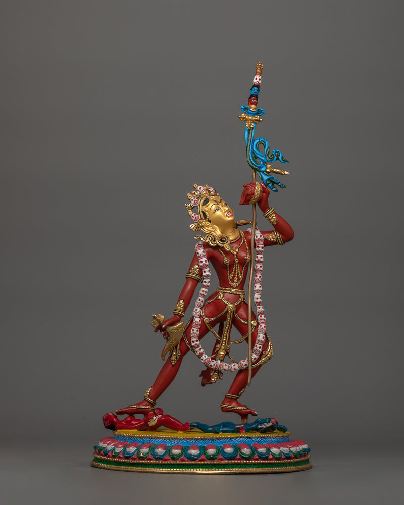 Tantric Deity Sculpture of Vajrayogini | Handcrafted 24K Gold Gilded